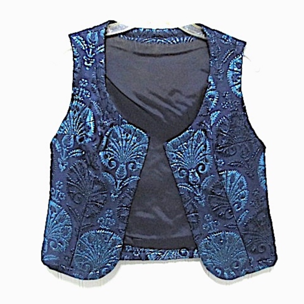 Unique Artisan 70s Brocade Vest, Size S